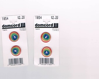 4 - 18mm Plastic Rainbow Buttons