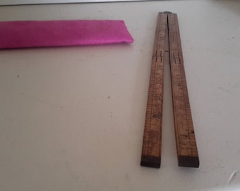 Vintage Stanley Boxwood Folding Ruler #68