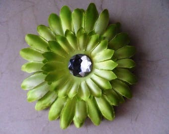 set of 2 appliques flowers green 11cm