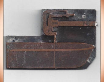 Vintage Copper Printer Block Plate Plumbing Advertising