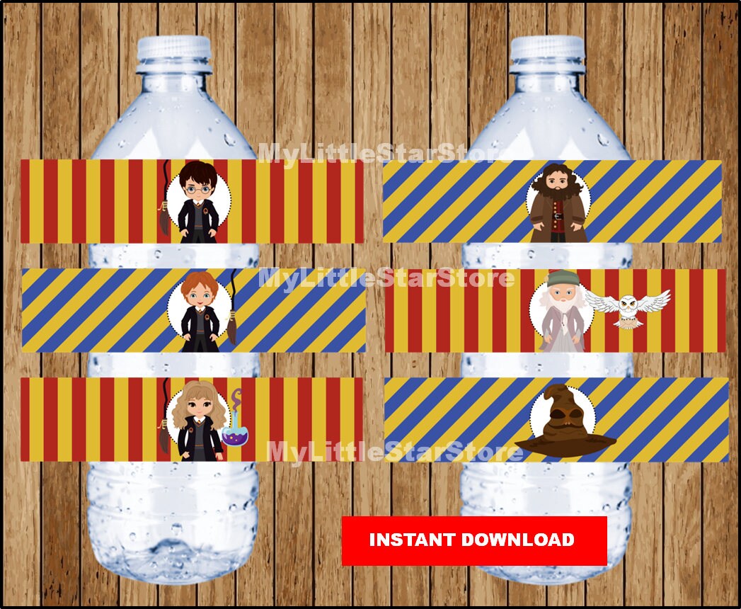 Harry Potter bottle labels Printable Harry Potter water