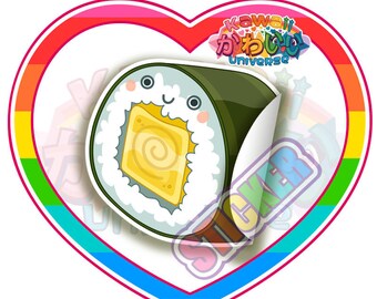 Kawaii Cute Tomago Sushi Roll Piece Sticker