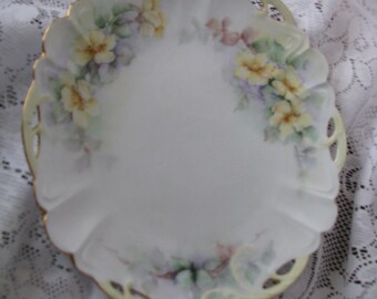 Rosenthal China-Bavaria Hand Painted by Anna J. McBride,Soft Yellows/Violets/Greens
