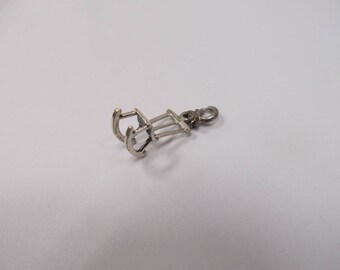 Vintage Sterling Silver Rocking Chair Charm W #817