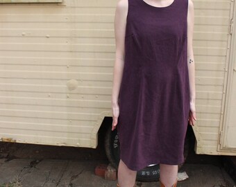Vintage Plum Sleeveless Dress