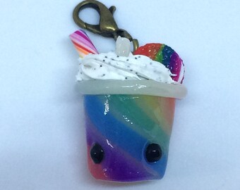 Smoothie kawaii Rainbow charms