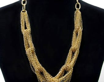 Long Chain Links Necklace Set