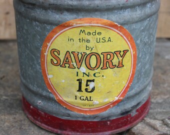 Spectacular Savory 1 Gallon Galvanized Kerosene can