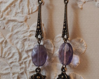 Earrings at the former violet