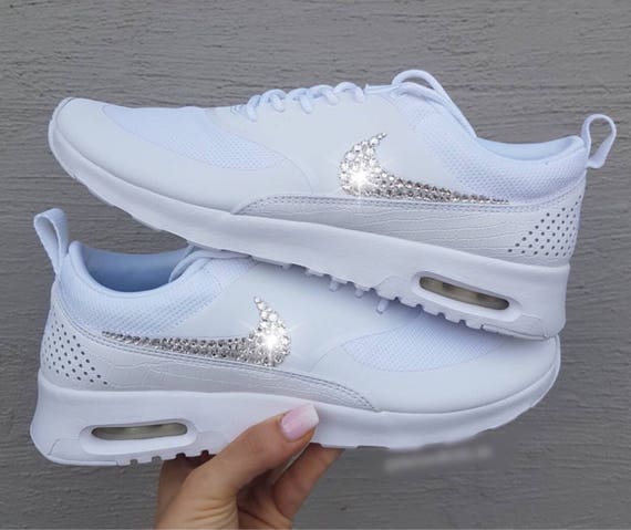 Nike Air Max Thea (White) running shoes with Swarovski Nike Air Max Thea (White) running shoes with Swarovski