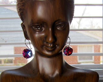 Lever Back Multifaceted Earrings