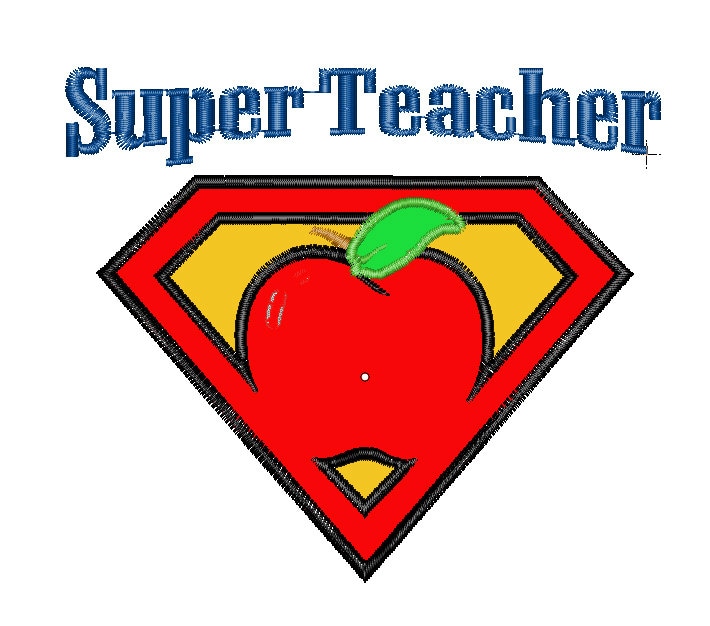 Download Super Teacher apple Applique 4 sizes Pattern File Machine