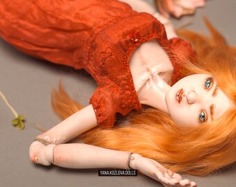 Porcelain bjd ball jointed doll Ondine by Yanina Kozlova, OOAK art bjd doll