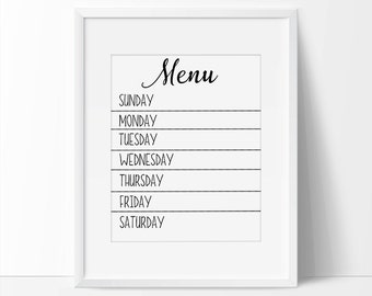 family weekly meal planner