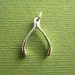 Sterling Silver Medium Size Wishbone Pendant Charm