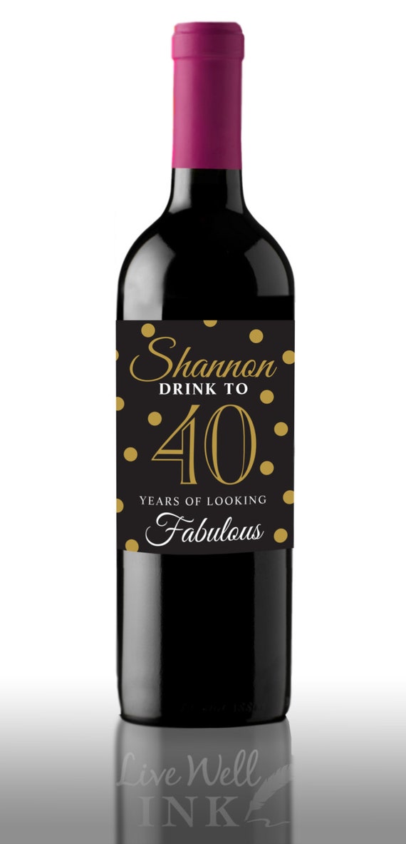 Custom Happy Birthday Wine Labels Personalized Birthday Gift