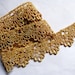 Metallic Venise Lace, 1+1/8 inch wide gold color selling by the yard