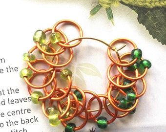 20 Knitting stitch marker rings Copper