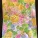 Vintage Full Flat Sheet Spring Floral Pattern Yellow Pink Blue Green