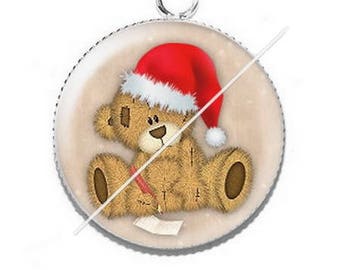 Pendant cabochon resin Merry Christmas happy holidays 30