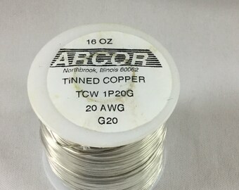 1 Pound 20 Gauge Copper Wire Silver Colored Pre Tinned Approximately 315 Feet Per Roll