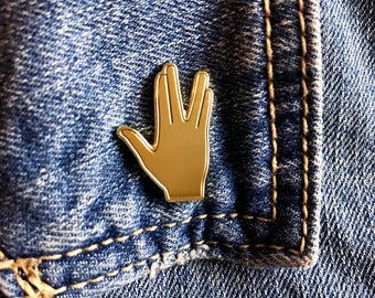 Star Trek Pin, Vulcan Salute Pin, SALE, Star Trek, Spock Hand Pin, Star Trek Gift, Live Long and Prosper Pin, LLAP, Pin, Enamel Pin, Pin