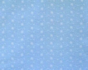 Fancy Eyelet Embroidery in Blue, 1 yard