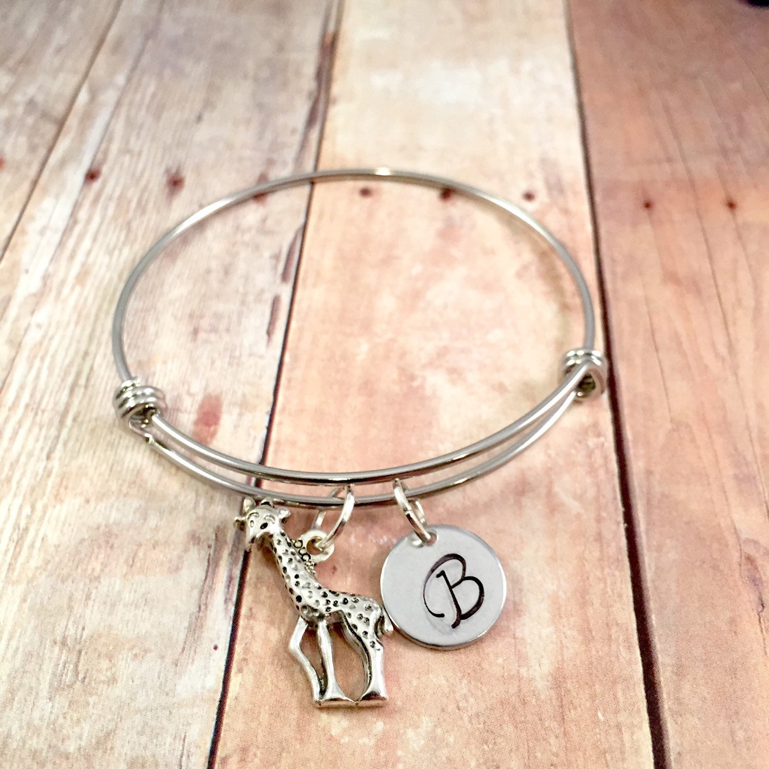 Little Girl bracelet personalized initial charm bracelet