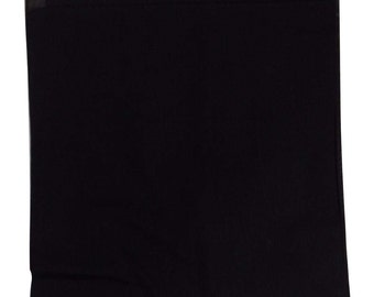 Black Solid Bandana - 22" x 22" 100% Cotton