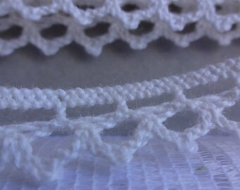 Ivory Lace Trim, Craft Lace Trim, Crochet Lace Trim, Embellishment Trim, Flat Lace Trim, Vintage Lace, 1/2" (1 cm) Wide Trim, 10 Yards