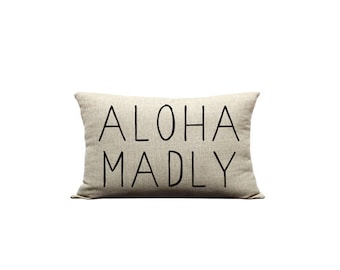 12x20in Aloha Madly Pillow Cover