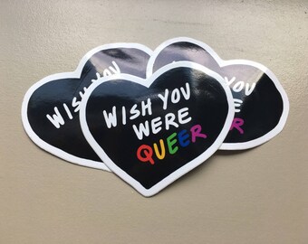WISH you were QUEER vinyl sticker