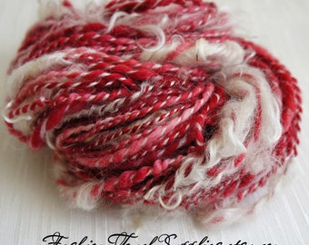 SALE: Handspun Yarn, Santa Merino Art Yarn, Thick and Thin Yarn, knitting supplies crochet supplies, thick n thin