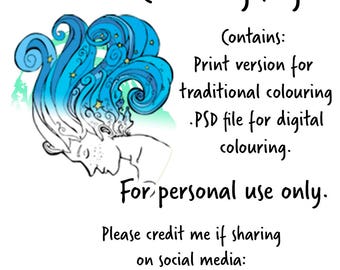 Dreamer Colouring Page