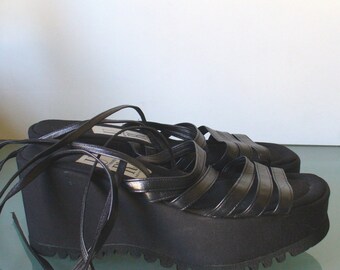 Umberto Romagnoli Six Strap Platform Sandals Made in Italy
