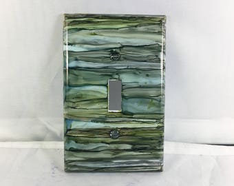 Single Switchplate, Multi Colored Switchplate, Home Decor, Painted Switchplate, Light Switch