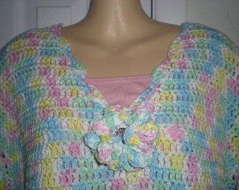 2x -5x Sweaters, Cardigans, Womens Fashions, Crochet, Wraps, Girls, Pastel Colors, Flowers,Womens Sweaters
