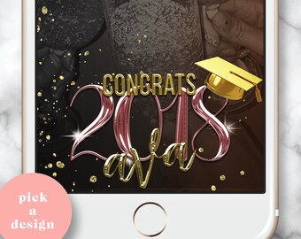 Graduation SnapChat Geo, Graduation snapchat, Grad Party Snapchat GeoFilter, Custom Graduation Snap Chat Geo Filter, Class of 2018 Snap chat