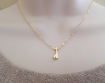 Gold giraffe necklace...dainty handmade necklace, everyday, simple, birthday