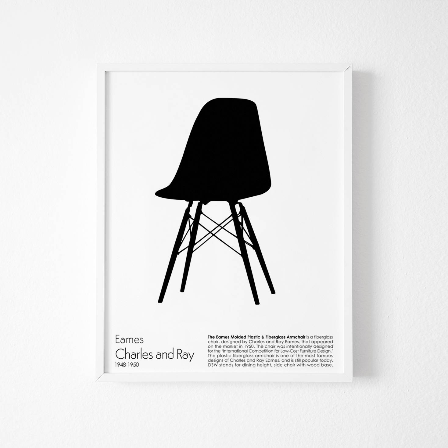 Chair PrintChair art Eames chair Print Retro print Modern