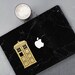 GLITTER Tardis Decal Doctor Who Tardis Sticker for Macbook Laptop Trackpad Notebook Tablet Ipad Iphone Car Window Wall Vinyl Sticker 79
