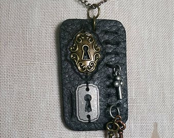 Lock and key necklace
