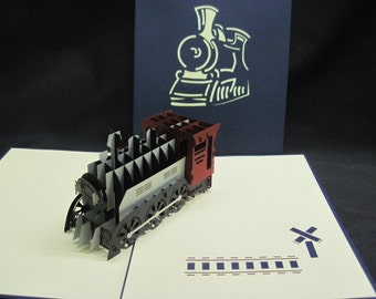 Train 3-d pop up card