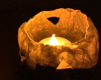 Bowl - Small, Orange Freeform Cutaway