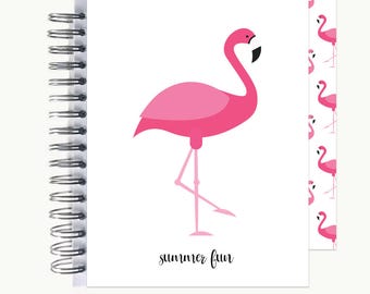 Bullet Journal – Personalized | Spiral | Dot Grid | Notebook | Flamingo