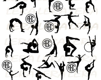 60 % OFF, Gymnasts svg, Gymnastic svg, Gymnasts Monogram svg, Gymnasts silhouettes, Gymnast svg files Svg, Dxf, Png, Gymnasts clipart