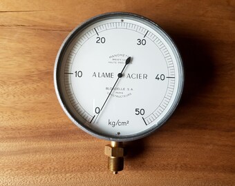 Old vintage pressure gauge steampunk industrial