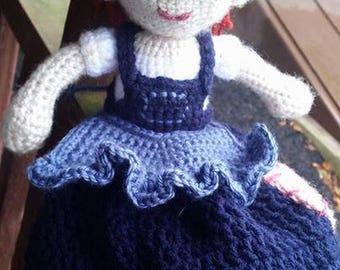 Crochet Doll Pattern and Photo Tutorial "Farmer Jeanie" Empowering Career Dolls for Girls