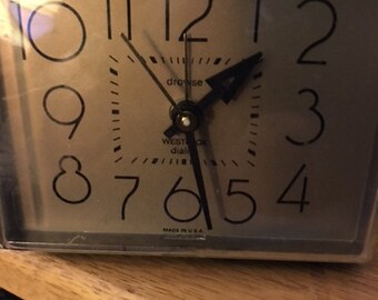 Vintage USA made Westclox dialite alarm retro...FREE shipping