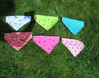 Medium Size Dog Bandannas That Slide On There Collar.